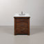 Meuble-lavabo de 30 po en terre de Sienne rustique avec robinet Aberdeen-2024007275