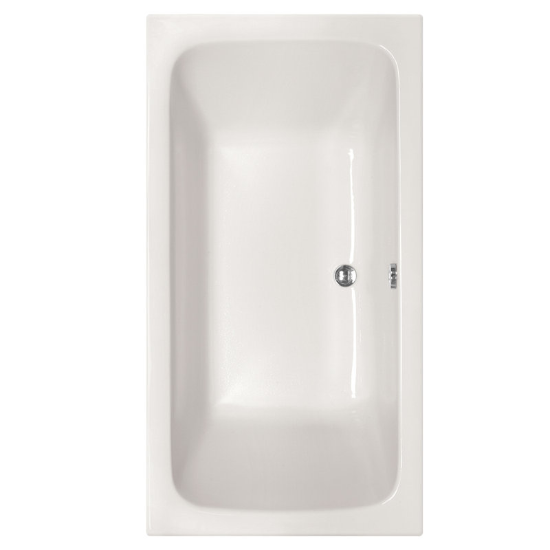 Kira 60'' L Air Bathtub, White, Satin Chrome