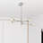 Luvonne 5 - Light Steel Dimmable Sputnik Modern Linear Chandelier-239591474
