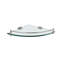 Corner Shower Shelf - Wall Mount - 10" Brass/Glass/Polished Chrome