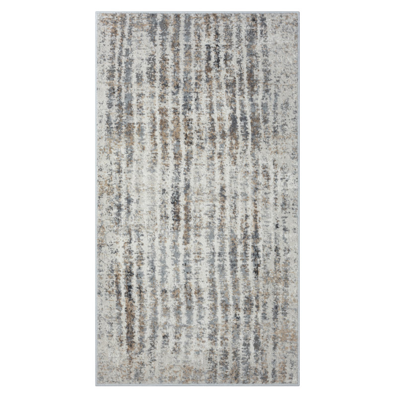 Stella Machine Woven Cream/Brown Indoor Rug, Rectangular 80 x 150cm