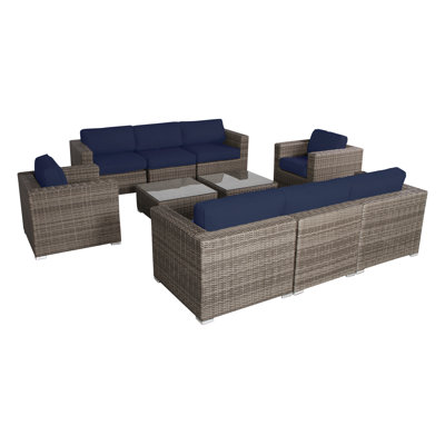 Franke Wicker 8 Person Seating Group