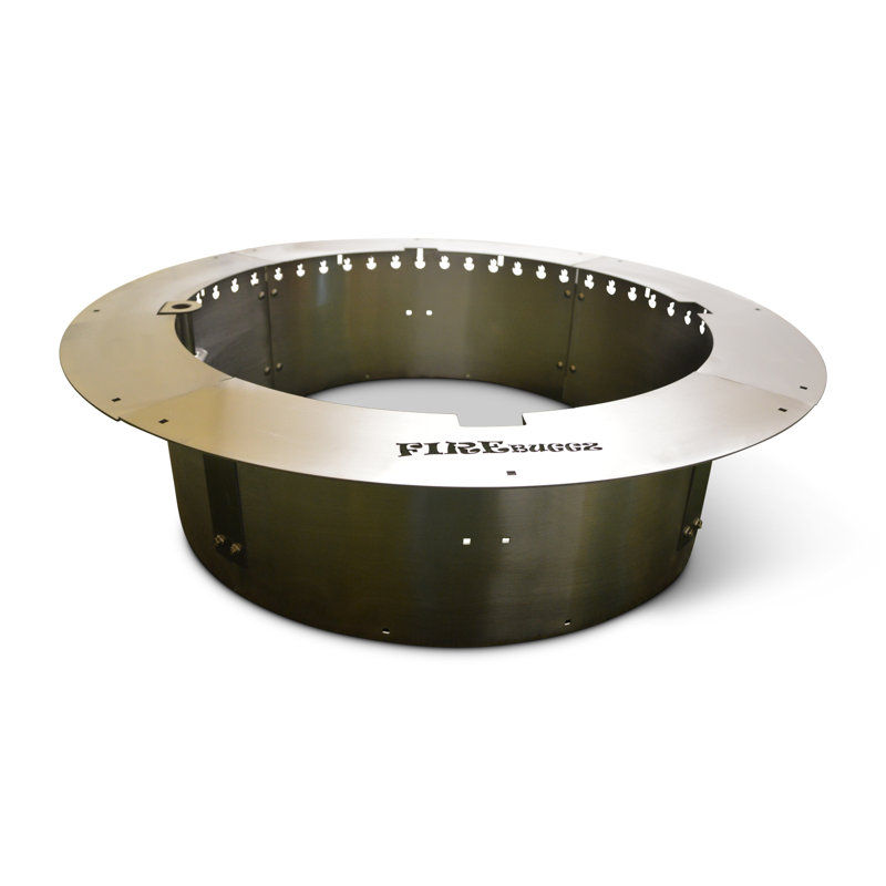 31" Black Powder Coat Round Stainless Steel Fire Pit