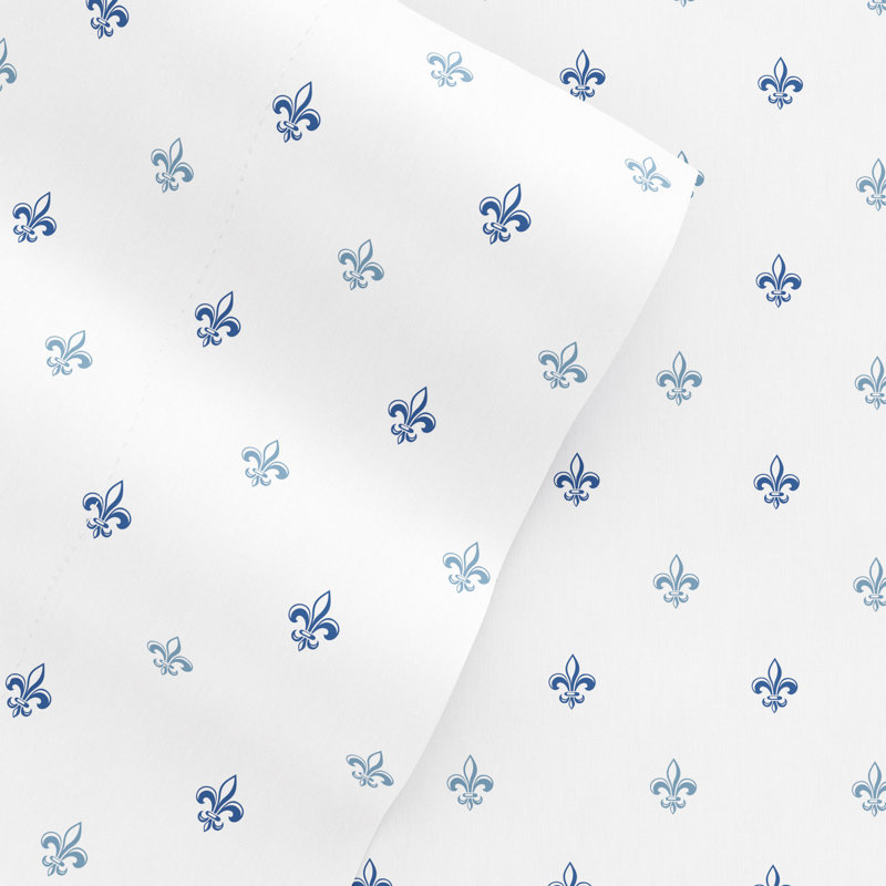Home Fleur De Lis Pattern Sheet Set, California King
