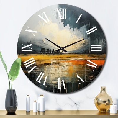 Horloge murale en métal Deshi