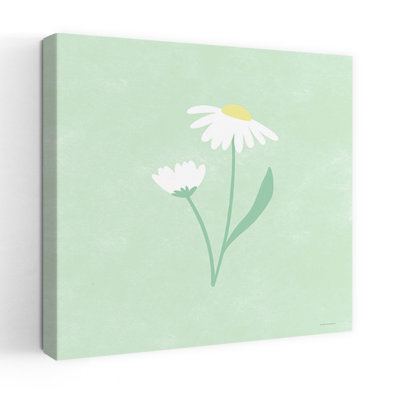 Deux marguerites abstraites, art floral contemporain