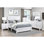 Mobilier de chambre à coucher simple en bois avec lit à panneaux 1pc, lit dans une boîte