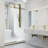 Elan Hart 56-60" W x 76" H Sliding Frameless Shower Door with 3/8" Clear Glass-98606619