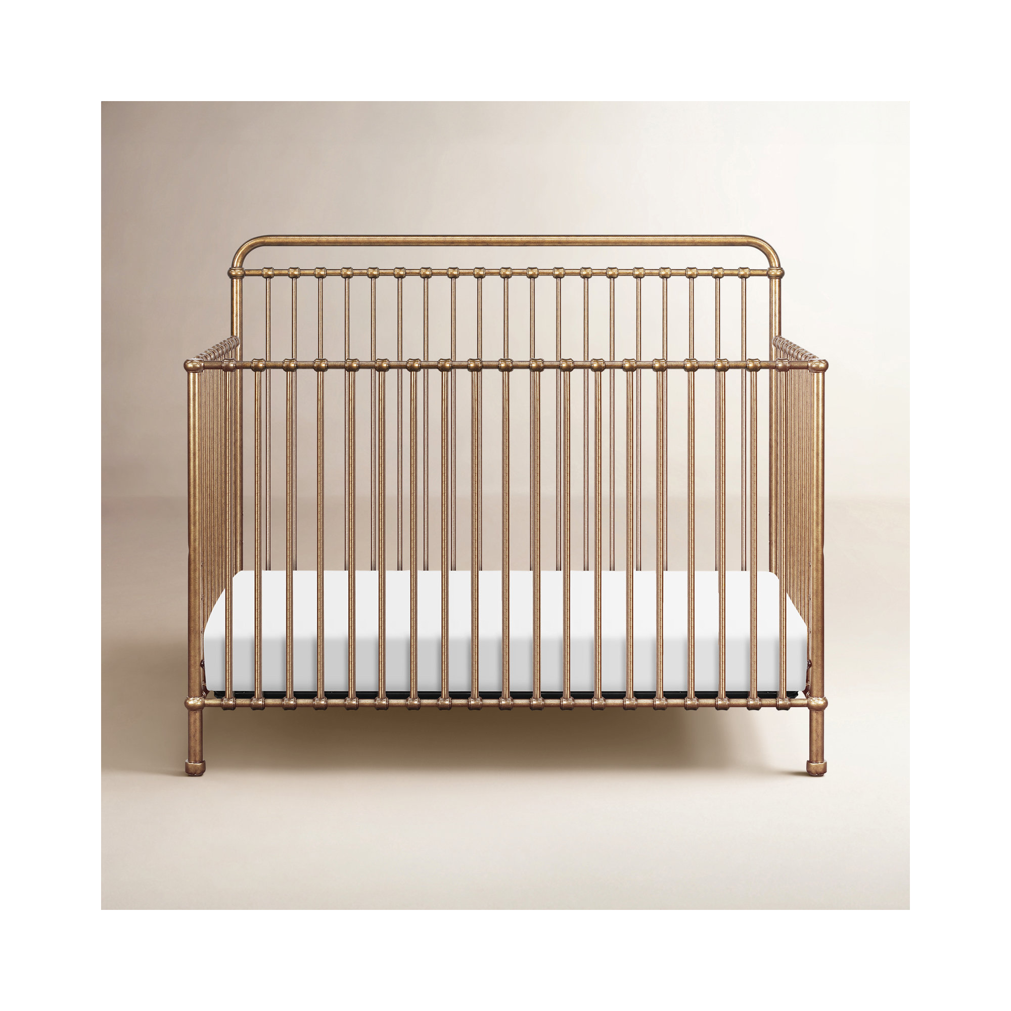 Winston 4-Conversion Steel Convertible Crib, Vintage Gold