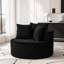 Oversized Round Swivel Accent Chair with Plush Upholstery & Matching Throw Pillows-1056101033