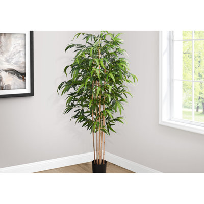 Indoor Potted Artificial 83" High, Real - Touch Foliage, Black Pot, Add Style To Home 83 Inch Tall For Use, Greenery, Decorate Your Living Area