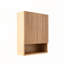 Armoire murale rayée avec portes, tablette et rangement ouvert-1739869807