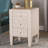 Baxton Studio Leyna Modern Beige Faux Shagreen 3-Drawer End Table