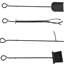 Support à bois de chauffage à 2 couches avec outils polyvalents - noir, pour divers espaces de rangement noir intérieur et extérieur