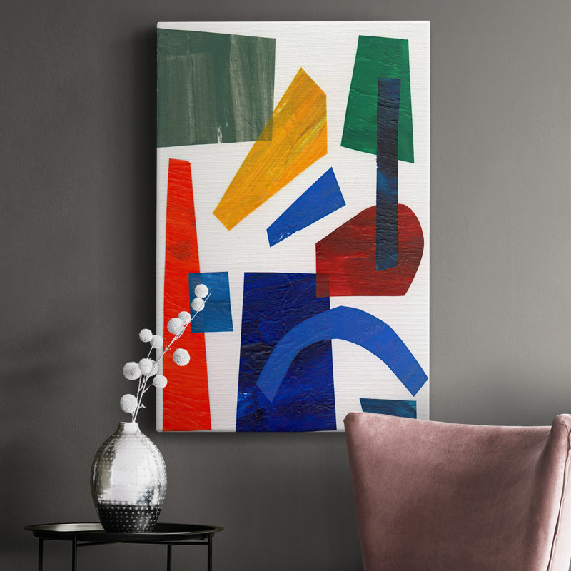 Colorful Shapes I - Colorful Shapes I - reproduction d'art sur toile tendue, H 18 po x l 12 po x P 1,5 po