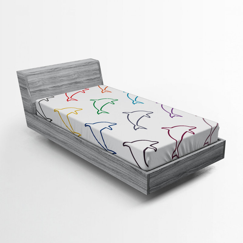 Microfiber Fitted Sheet, Twin XL Fitted Sheet, Sea Animals