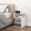 Ebern Designs 2 pièces, table d'appoint en forme de S pour petite table de bout Morden avec cadre en forme de S - blanc