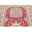 Tapis unique en laine noué à la main Kazak de 3 pi 10 po x 5 pi 8 po rouge Niva
