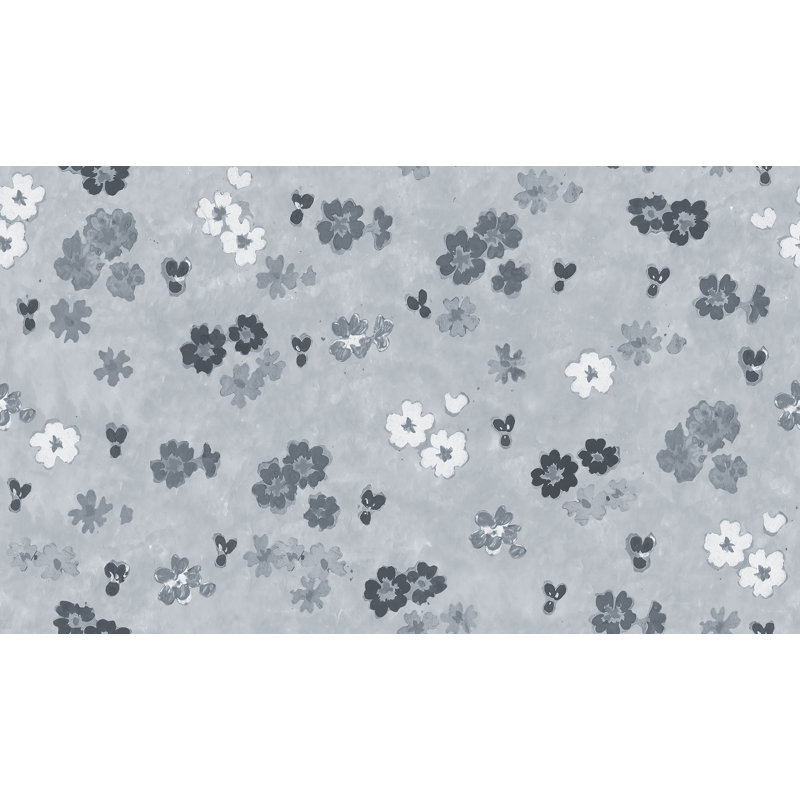 Paule Marrot Floral Wallpaper Double Roll, Grays