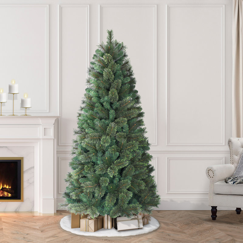 Artificial Pine Christmas Tree with Color & Clear Lights, 6 Ft, Not Pre-Lit