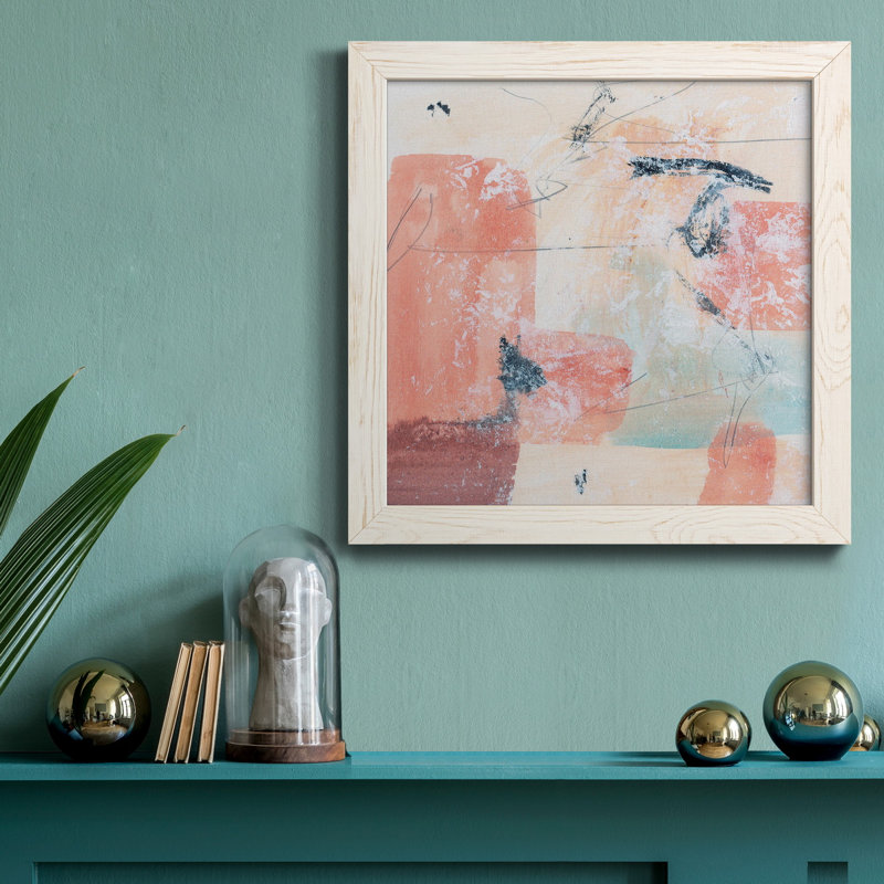 Warm Warm Under III - Toile encadrée de qualité supérieure - prête à être accrochée, H 35,5 po x l 35,5 po x P 1,5 po, Blanc