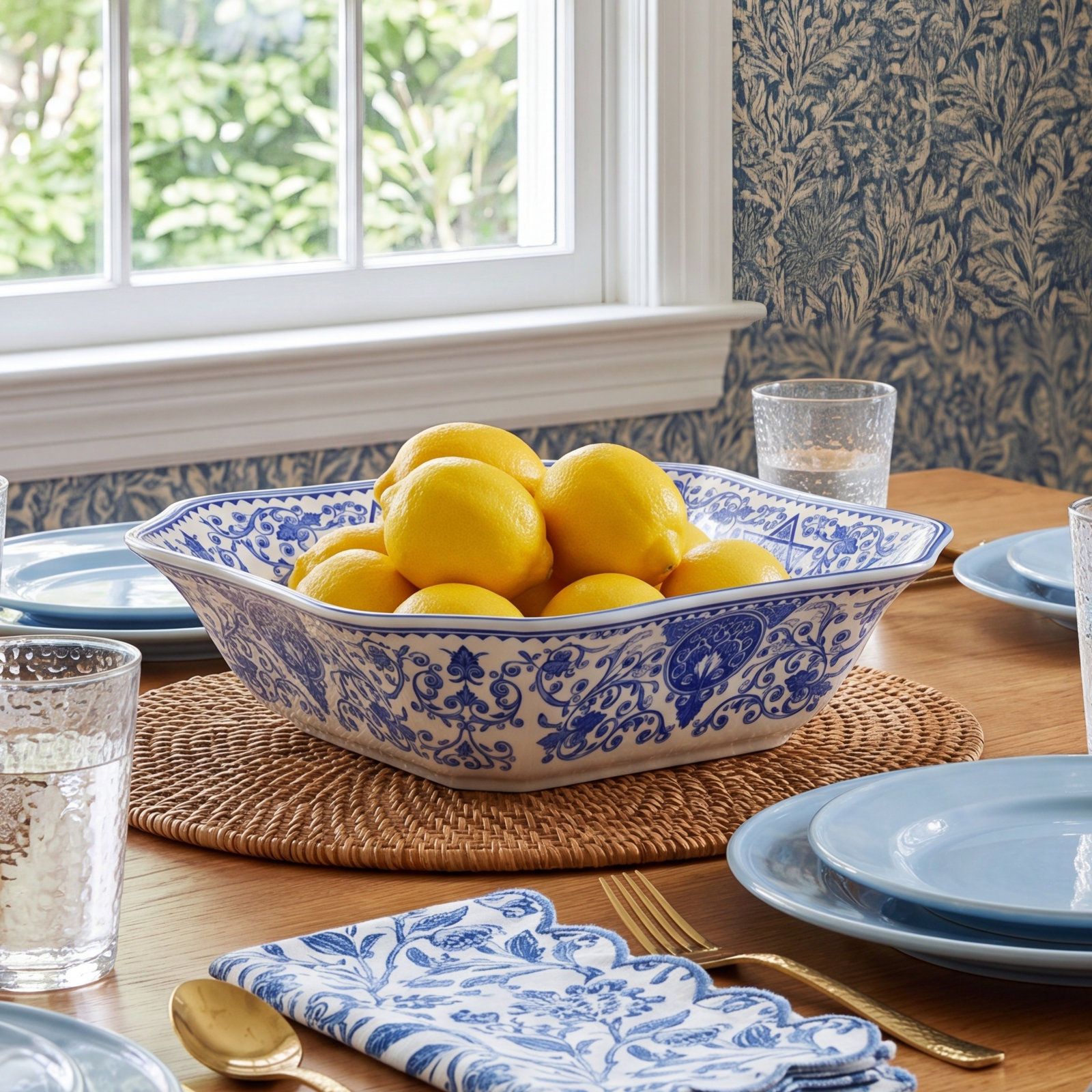 Judaica Porcelain Serving Bowl