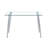 Modern Rectangular Glass Dining Table, Suitable For 4-6 People, Equipped With Tempered Glass Tabletop And Black Metal Legs, Writing Desk, Suitable For Kitchen, Dining Room, And Living Room-301346552-274350823