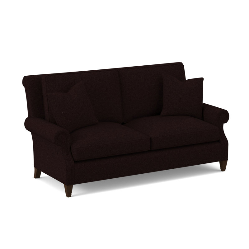 Library Sofa, American Walnut, Margaret Mahogany Polyester Blend