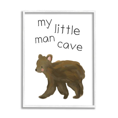 «My Little Man Cave Bear» par Leah Straatsma - impression sur bois