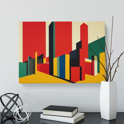 Futuristic Abstract Skyscrapers - Wrapped Canvas