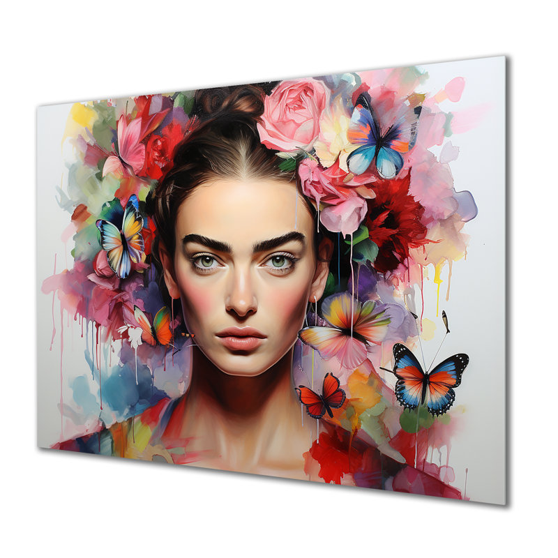 Art mural en métal FRida KAHLO, H 30 po x l 40 po x P 1,5 po