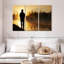 «Foggy Riverbank Fishing», 3 pièces sur toile-98562130