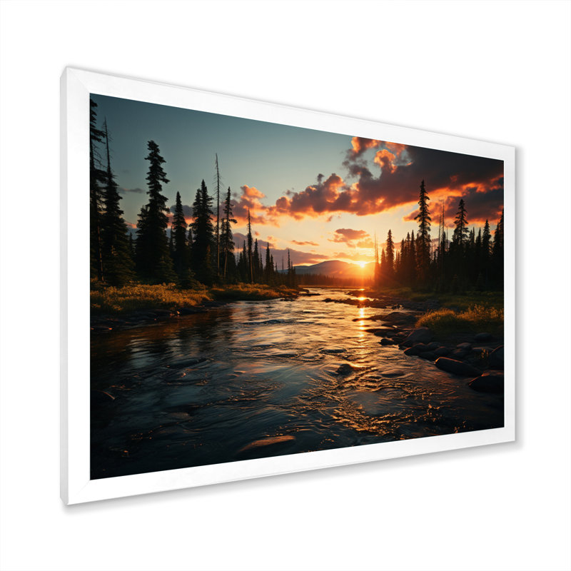 Canada télécommande «Wilderness» sur toile, Cadre photo blanc, H 12 po x l 20 po x P 1 po