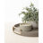 Round Vegan Leather Tray with Handles-1811775171