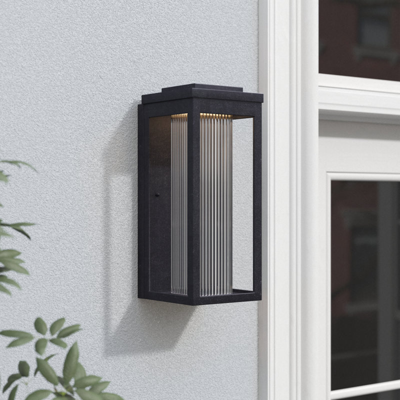 Plafonnier encastré d'extérieur à 1 ampoule DEL Ardisj, H 15 po x l 6 po x P 6,75 po
