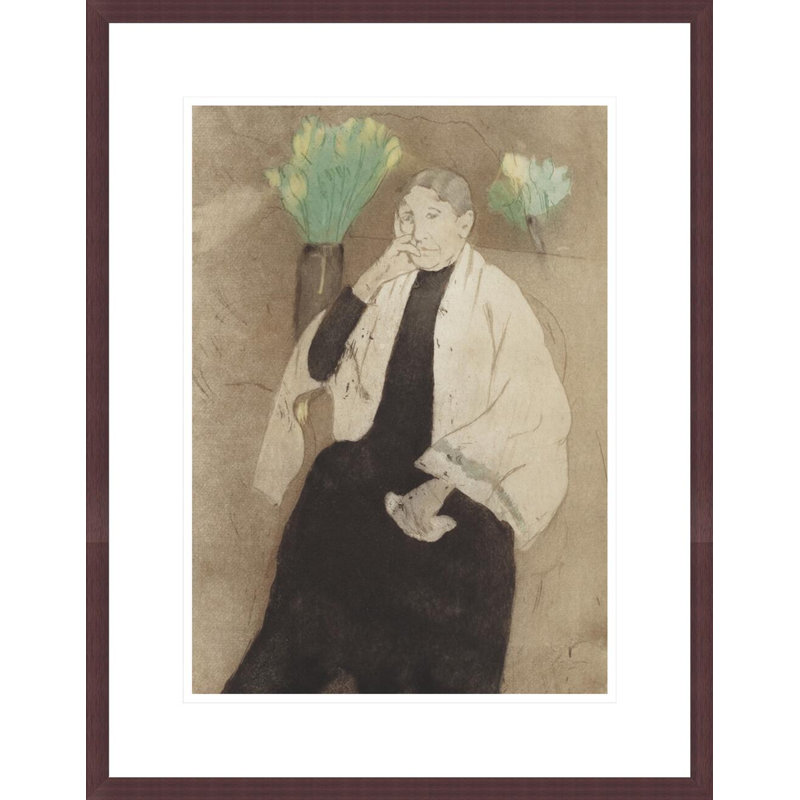 « Portrait de la mère de l'artiste » de Mary Cassatt – Reproduction giclée encadrée, H 21,75 po x l 17,06 po