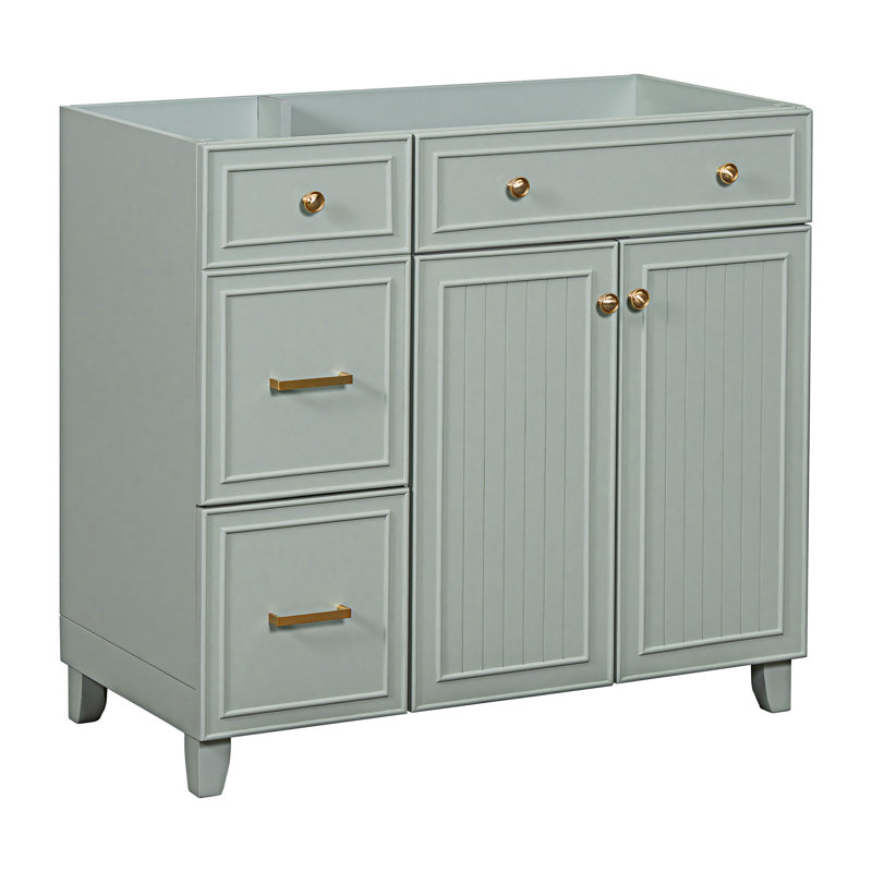 Base de meuble-lavabo simple 35,43 po seulement, Vert