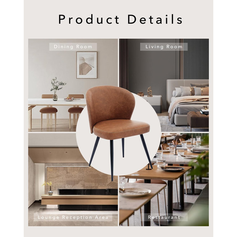 Faux Leather Accent Chair, Brown