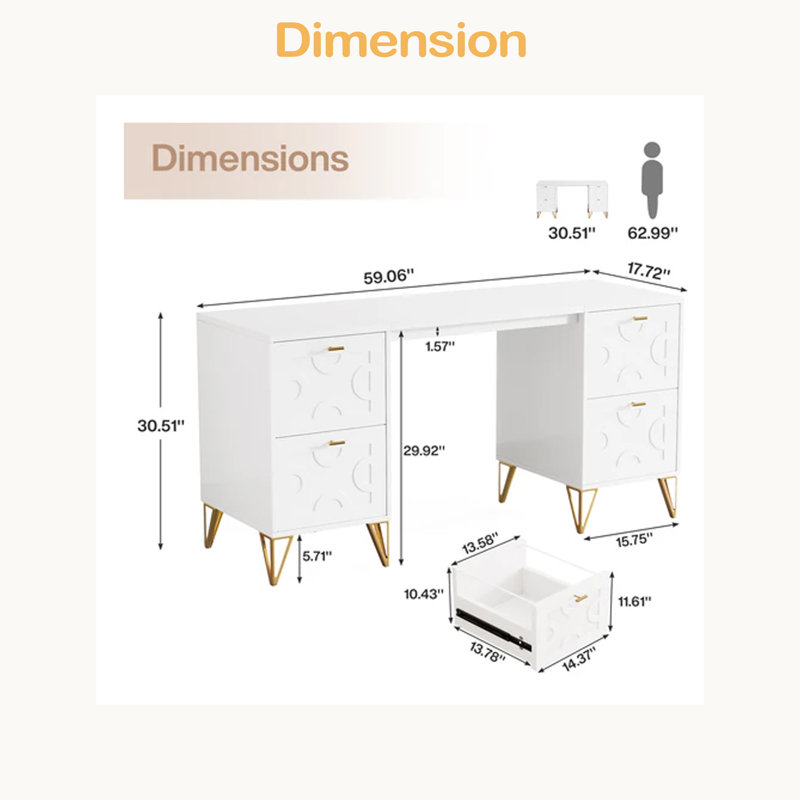 Stylish Office Desk,Wood Computer Desk,Convenient Executive Desk