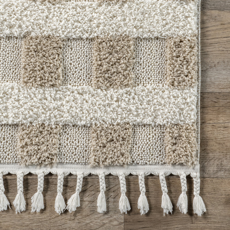 Tapis géométrique Cordelia pour le salon, la chambre à coucher, la cuisine et la salle à manger, Rectangle 5 pi x 7 pi 6 po