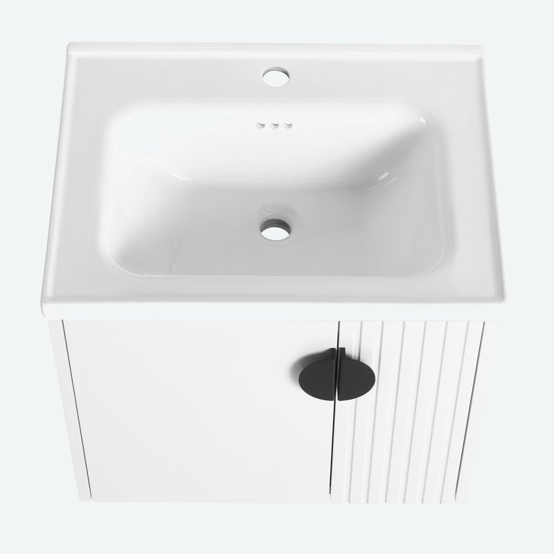 Ensemble de meuble-lavabo simple 23,8 po Negeen, Blanc