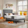 Auxter Bed Frame with Height Adjustable Upholstered Headboard