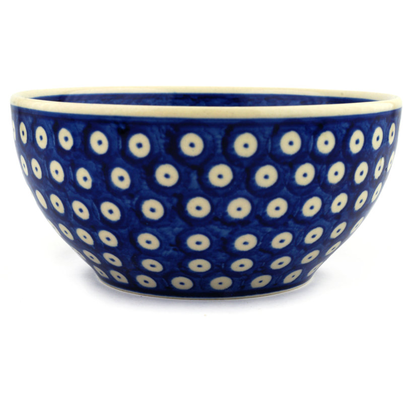 Polish Pottery Handmade Stoneware Rice Bowl