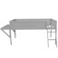 Lit de bureau double avec DEL - Gris pour une chambre à coucher confortable Le bois crée un look frais