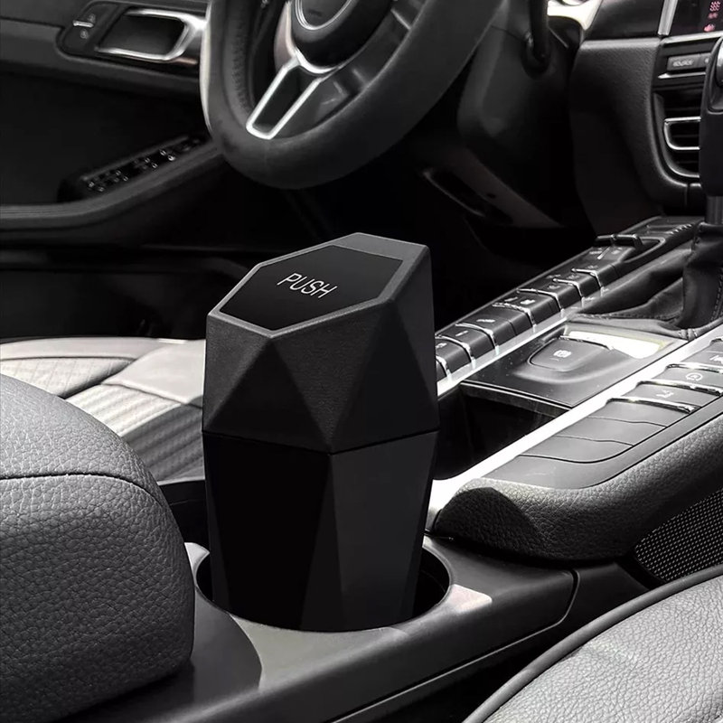 Poubelle de voiture avec couvercle noir étanche