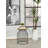 Yosia Round Wire Frame Side Table Natural and Gunmetal