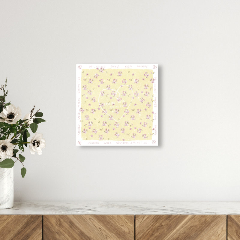 Butter Spring Fashion Canvas Fashion Print by Oliver Gal, Black Frame, 12 x 12, 12"H x 12"W, Gallery Wrapped