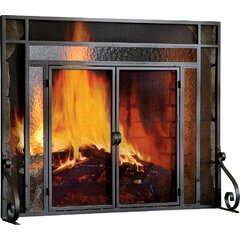 Magnet Fireplace Cover, Fireproof Fireplace Draft Blocker, Fireplace Blanket  for Heat Loss, Fireplace Cold Air Blocker, Black(42 W x 32 H) 