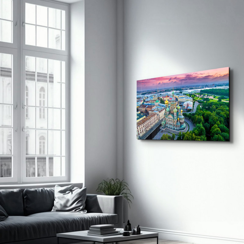 Élégante peinture murale en verre trempé de 13,8 po x 21,7 po | 100% verre trempé, épaisseur: 0,16 pouce | Imprimé UV pour des couleurs éclatantes | Parfait pour la décoration intérieure, le salon et les espaces de bureau