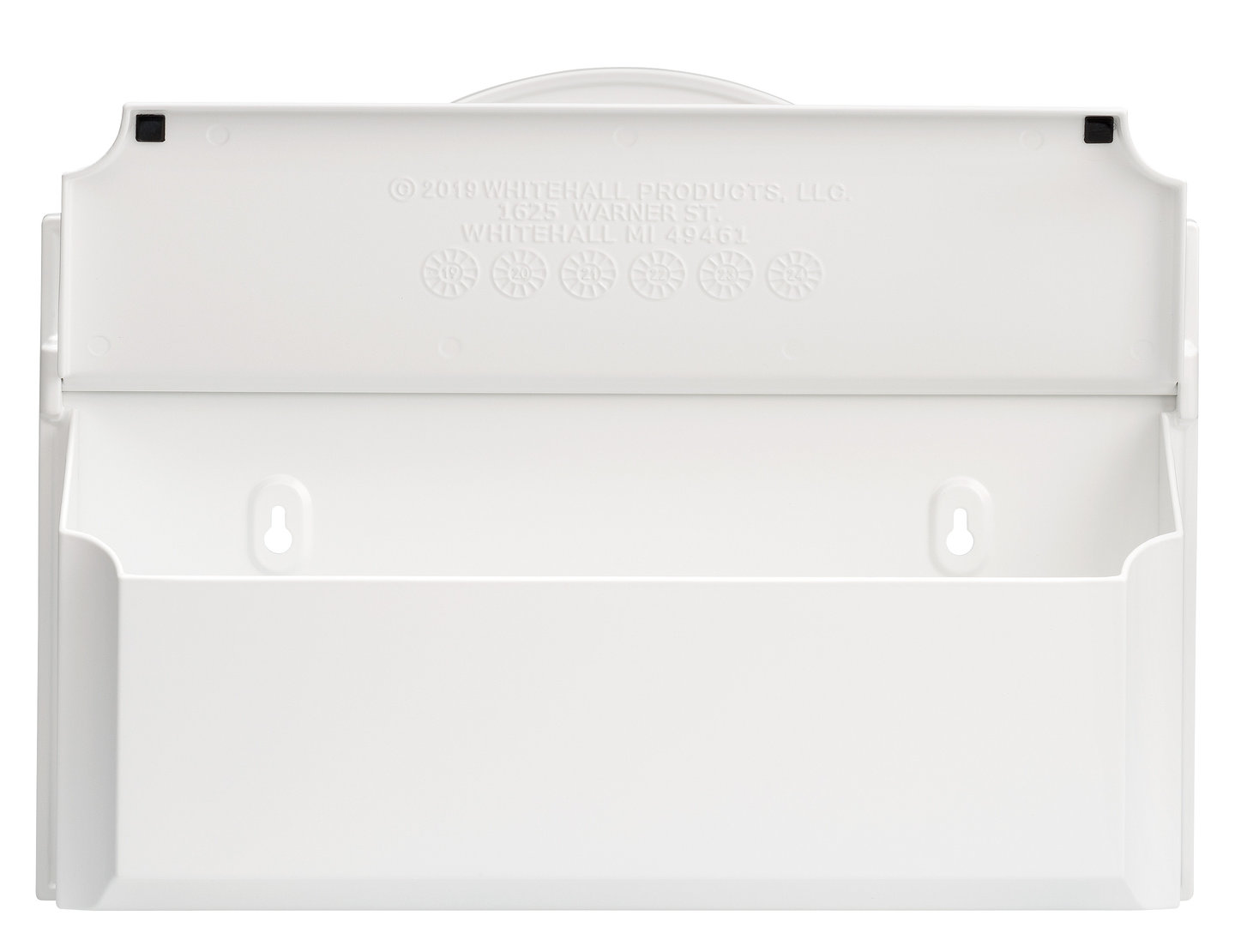 Colonial Wall-Mounted Mailbox, White/Black, Yes